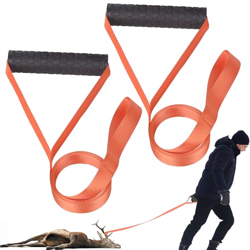 2-Pack Heavy Duty Deer Drag Ropes with Harness