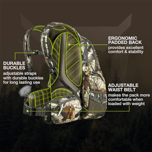Waterproof Camo Hunting Backpack with Rain Cover