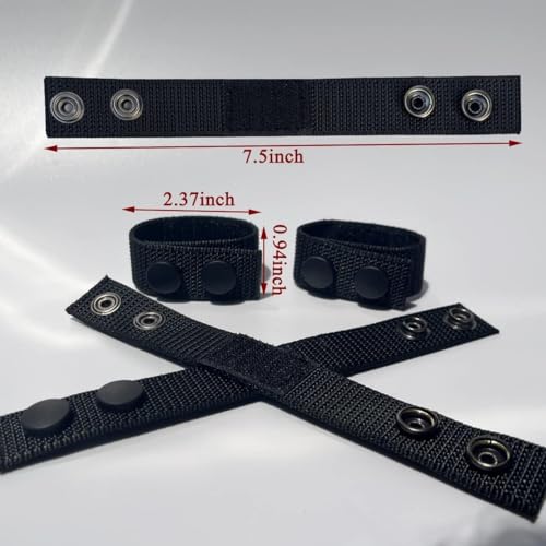 4-Pack Tactical Nylon Duty Belt Keepers - Black