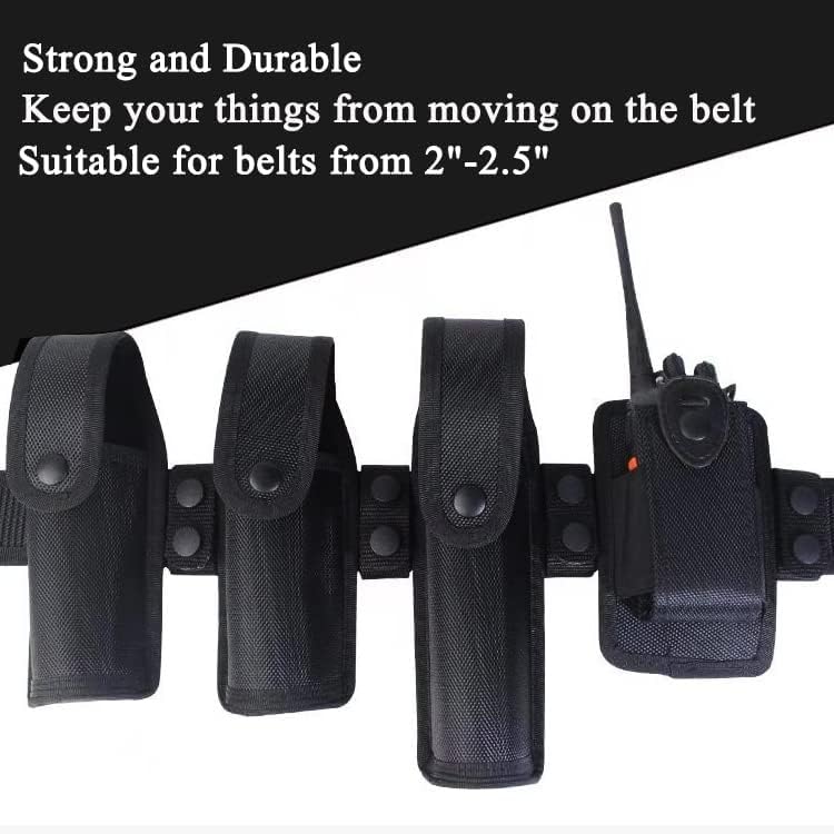 4-Pack Tactical Nylon Duty Belt Keepers - Black