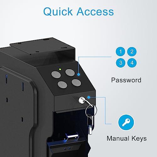 Quick Access Handgun Safe with Keypad and Key