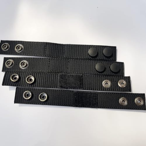 4-Pack Tactical Nylon Duty Belt Keepers - Black