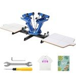 4 Color 2 Station Screen Printing Machine