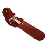 Genuine Leather Safety Razor Travel Case (Cognac)