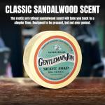 Gentleman Jon Sandalwood Shaving Soap for Men - Creates the Perfect Lather - Ideal for Smooth Shaves - Moisturizes & Protects - Elevate Your Grooming with this Classic Shave Essential - 1 pc (2.25 oz)