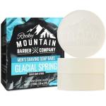 Shaving Soap Pucks for Men - 3 Pack - Traditional Wet Shave Glycerin-Based Shave Soap Bars - Made in USA For Use with Shaving Brush and Bowl - Glacial Spring Scent by Rocky Mountain Barber Company
