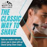 Shaving Soap Pucks for Men - 3 Pack - Traditional Wet Shave Glycerin-Based Shave Soap Bars - Made in USA For Use with Shaving Brush and Bowl - Glacial Spring Scent by Rocky Mountain Barber Company