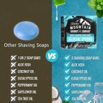 Shaving Soap Pucks for Men - 3 Pack - Traditional Wet Shave Glycerin-Based Shave Soap Bars - Made in USA For Use with Shaving Brush and Bowl - Glacial Spring Scent by Rocky Mountain Barber Company