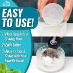 Shaving Soap Pucks for Men - 3 Pack - Traditional Wet Shave Glycerin-Based Shave Soap Bars - Made in USA For Use with Shaving Brush and Bowl - Glacial Spring Scent by Rocky Mountain Barber Company