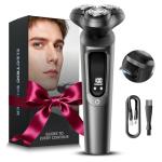 Waterproof Electric Razor with Quick Charge & Trimmer