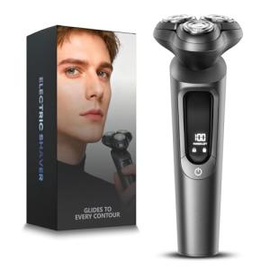 Waterproof Electric Razor with Quick Charge & Trimmer