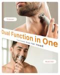 Trimcoo 2-in-1 Electric Body & Nose Hair Trimmer