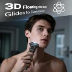 Waterproof Electric Razor with Quick Charge & Trimmer