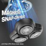 Waterproof Electric Razor with Quick Charge & Trimmer