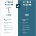 MERKUR 38C Double Edge Safety Razor - Bright Chrome, Extra Large Barber Pole Grip Brass Handle, Made in Germany, Plastic-Free, Two Piece Design, Closed Comb, Straight Bar