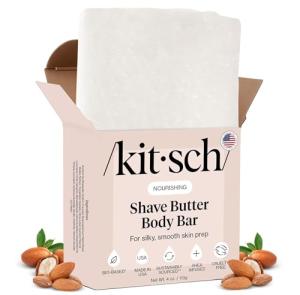 Kitsch Shaving Soap for Women - Hydrating Shave Butter & Shave Soap Bar - Nourishing Bar Soap for Smooth, Irritation-Free Shave – Paraben, Silicone & Sulfate-Free - Vegan, Made in USA - 4 oz