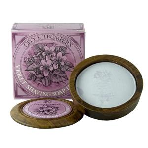 Geo F. Trumper Violet Hard Shaving Soap in Wooden Bowl