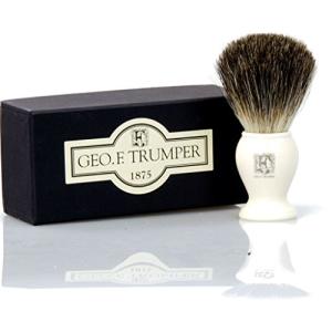 Geo. F. Trumper PB Range SMALL Shaving Brush with Pure Badger Hair Simulated Ivory