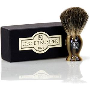 Geo. F. Trumper PB Range SMALL Shaving Brush with Pure Badger Hair Simulated Horn