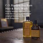 C.O. Bigelow Bay Rum Hair & Body Wash for Men, Citrus Spice Scented Men's 2 in 1 Shampoo & Body Wash with Aloe Vera, 10 Fl Oz