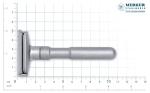 MERKUR FUTUR 700 Adjustable Double Edge Safety Razor - Matte Chrome, Adjustable Razor With Dial, Made in Germany, Plastic-Free, Snap-On Cap Design, Straight Bar