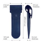 Safety Razor Head Protecting Leather Cover, Genuine Cowhide Leather Double Edge Safety Razor Case Accessories for Travel, Butterfly Razor Case, Soft Leather Double Edge Razor Case (Blue)