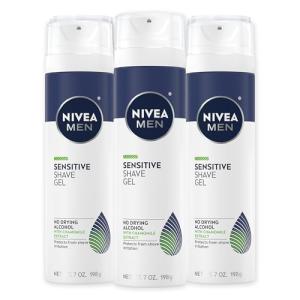 NIVEA MEN Sensitive Shave Gel 3-Pack with Vitamin E
