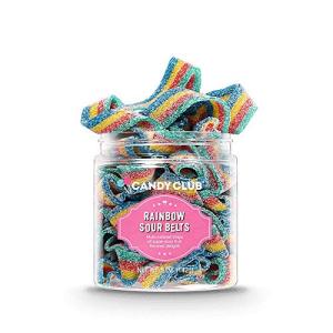 Vegan Rainbow Sour Gummy Belts – 5oz Jar