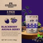 Buck Naked Blackberry Aronia Gummy Bears - Vegan 3-Pack