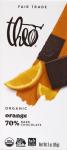 Theo Organic Orange Dark Chocolate Bar, 70% Cacao