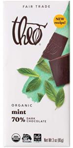 Theo Mint Dark Chocolate Bar - Vegan & Organic