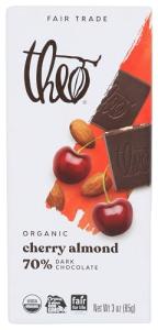 Theo Organic Vegan Cherry Almond Dark Chocolate Bar