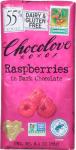 Chocolove Dark Chocolate Raspberry Bar 3.1 Oz