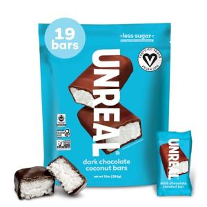 UNREAL Dark Chocolate Coconut Vegan Bars, 10oz