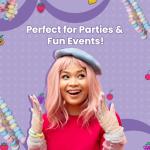 Vegan Fruit Flavored Smarties Candy Necklaces - 4 Pack