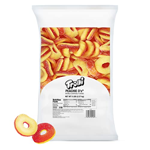 Trolli Peach Flavored Peachie O's 4lb Bulk Bag