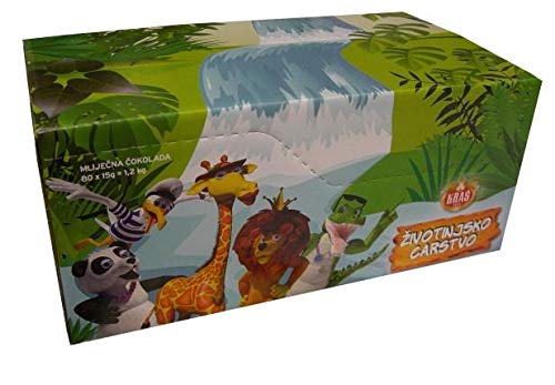 Animal Kingdom Milk Chocolate, CASE, 80x15g (with sticker)