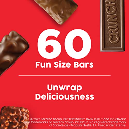 Assorted Fun Size Candy Bars - 60 Count Variety Pack