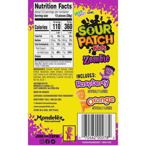 Sour Patch Kids Zombies Halloween Candy Pack