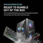 MSI Codex R Gaming Desktop: Intel Core i5-13400F, RTX 4060, 32GB DDR5, 2TB M.2 NVMe Gen3, RGB Fan Cooling, 650W 80+ Gold, Keyboard & Mouse, DIY Friendly, Windows 11 Pro: 13NUC5-068US,Black