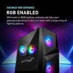 MSI Codex R Gaming Desktop: Intel Core i5-13400F, RTX 4060, 32GB DDR5, 2TB M.2 NVMe Gen3, RGB Fan Cooling, 650W 80+ Gold, Keyboard & Mouse, DIY Friendly, Windows 11 Pro: 13NUC5-068US,Black