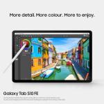 Samsung Galaxy S10 FE Android Tablet, Wifi, 128GB Storage, 8GB Memory, 10.9" Display, S Pen included, Long lasting Battery, Silver, 3 Year Samsung Extended Warranty (UK Version)