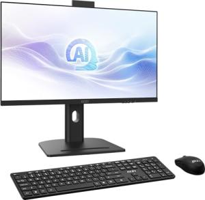 MSI Modern AM273Q AI AIO Desktop: 27" QHD, Intel Core 7-155H, 32GB Memory, 1TB M.2 NVMe SSD, WiFi 6E, BT 5.3, Black, Windows 11 Home: 1UM-038US