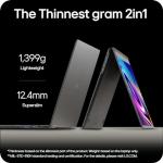 LG gram Pro 2in1 2024 16T90SP 16 inch Ultra-Lightweight 2 in 1 Laptop, Intel Core Ultra 7 Processor up to 4.8GHz, 16GB RAM, 1TB SSD, Windows 11 Home, Stylus Pen, Intel EVO Certified (Obsidian Black)