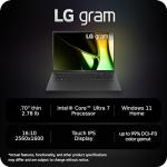 LG Gram 16” Lightweight Laptop, Intel Evo Edition - Intel Core Ultra 7 Processor, Windows 11 Home, 16GB RAM, 1TB SSD, Black