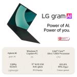 LG gram 17Z90TL - 17 Inch 2.5K IPS Ultra-Lightweight Laptop, Intel Core Ultra 7 258V 47TOPS NPU - EVO Edition, 32GB RAM, 1TB SSD, Windows 11 Home, gram Hybrid AI, Copilot+ PC, Black (2025)
