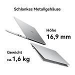 Huawei MateBook D 15 (2022) - Core i7, 16GB+512GB, Win11, Silber 15,6 Zoll Notebook mit FHD FullView Display