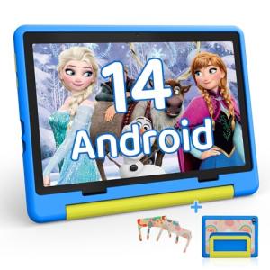 HotLight Kids Tablet 10 inch Android 14 Octa-Core, 8GB RAM+64GB ROM, 1280 * 800 IPS, 5MP+8MP Dual Camera, 5000mAh, Parental Control, WiFi 6/BT 5.3, Child Tablet with Protective Case(Blue)