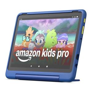 Amazon Fire HD 10 Kids Pro tablet (newest gen)| ages 6–12, long battery life, includes ads-free books, games, apps and videos that children love, 10.1" brilliant screen, parental controls, 32GB