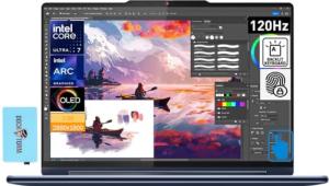 Lenovo Yoga 9i AI Powered 2-in-1 Laptop 14.0" 120 Hz Touchscreen OLED 2.8K (Intel Ultra 7-155H, 16GB LPDDR5X, 1TB SSD, Active Pen, Backlit KYB, FP Reader, 2 Thunderbolt 4, Win 11 Home) w/DKZ Hub